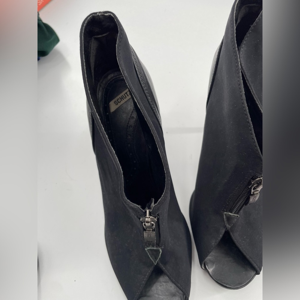 open toe booties